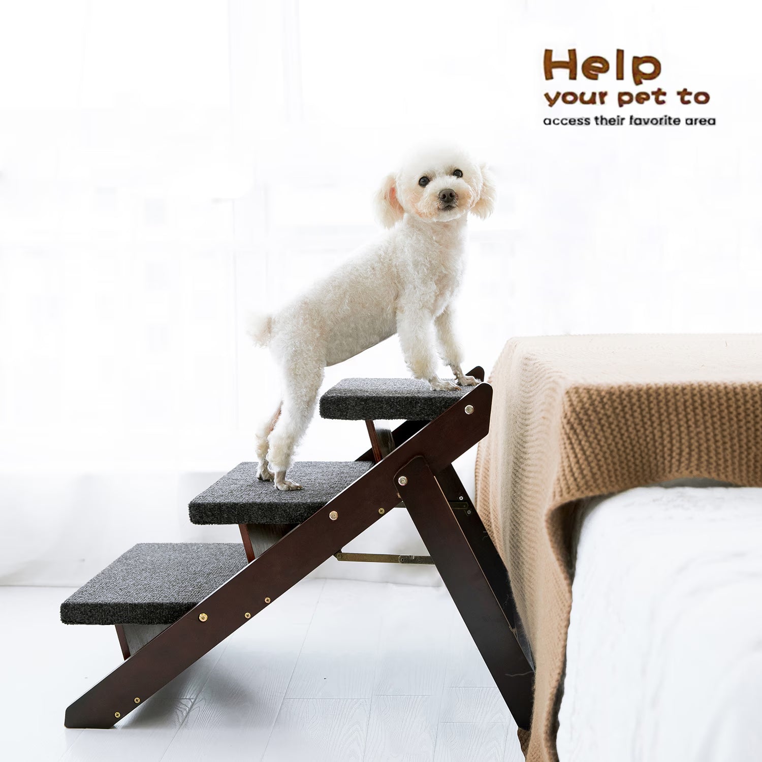 Foldable Pet Stairs — product view