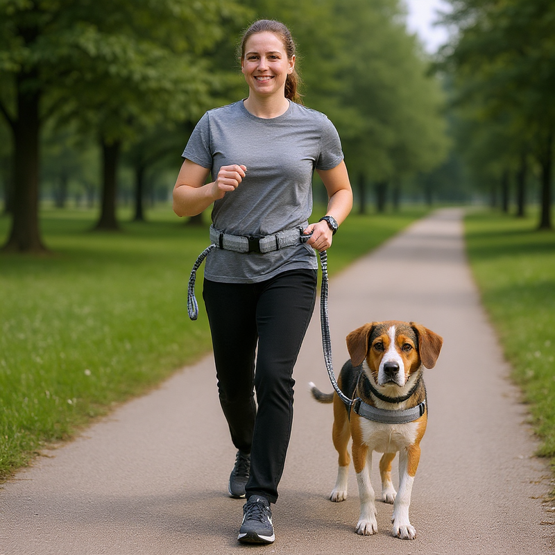 Hip Lead — Hands-Free Waist Bungee Leash
